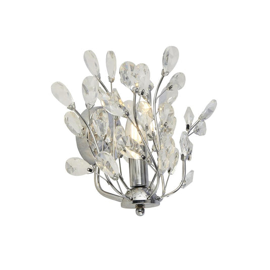 Searchlight 8011-1CC Bouquet 1Lt Chrome Wall Light With Crystal Glass - 31508