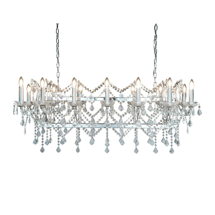 Searchlight 80614-14CC Florence 14Lt Pendant Bar, Clear Crystal, Chrome - 31511