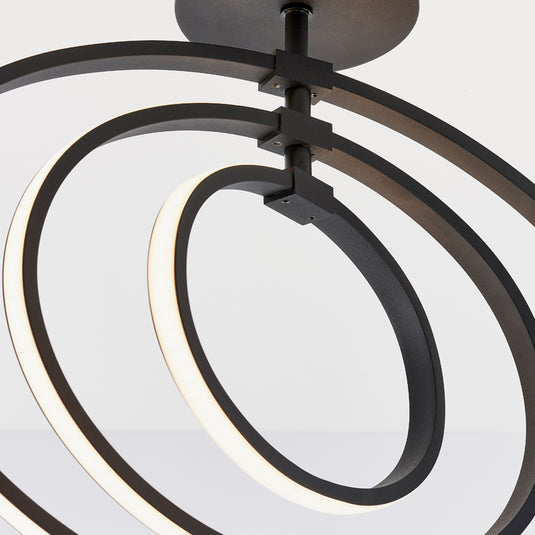 Endon Lighting 80682 Avali 1lt Semi flush - 34065