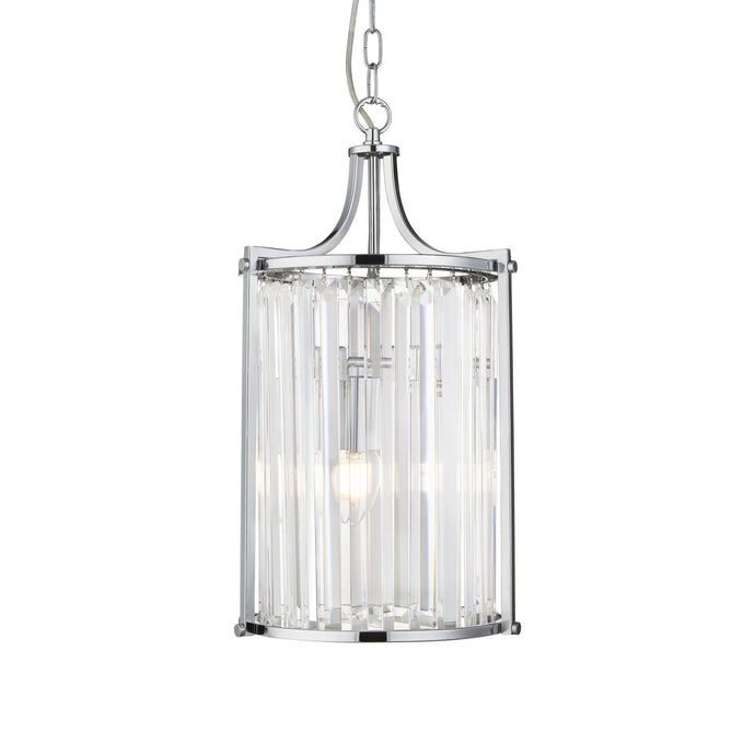 Searchlight 8092-2CC Victoria 2Lt Pendant, Chrome With Crystal Glass - 31519