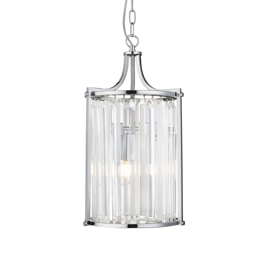 Searchlight 8092-2CC Victoria 2Lt Pendant, Chrome With Crystal Glass - 31519