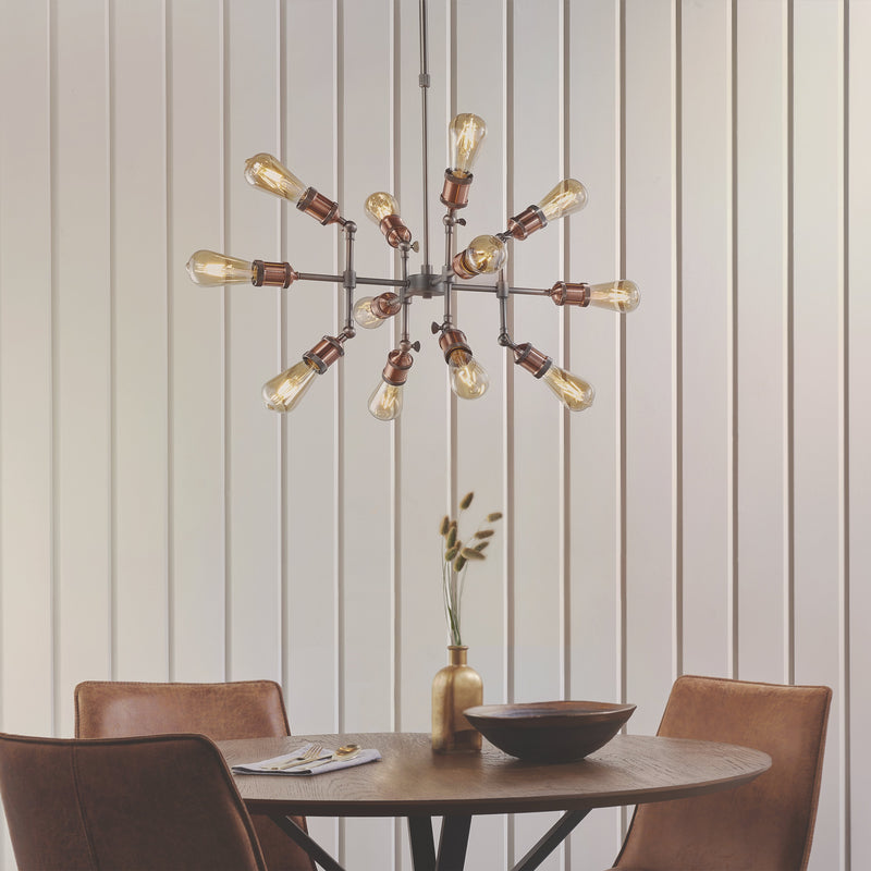 Load image into Gallery viewer, Endon Lighting 81609 Hal 12lt Pendant - 34083
