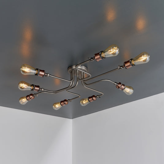 Endon Lighting 81610 Hal 8lt Semi flush - 34084