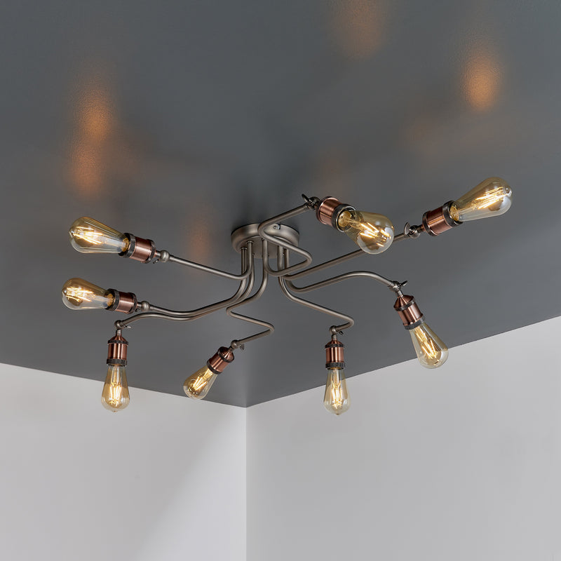 Load image into Gallery viewer, Endon Lighting 81610 Hal 8lt Semi flush - 34084
