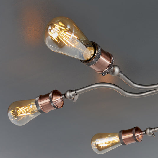 Endon Lighting 81610 Hal 8lt Semi flush - 34084