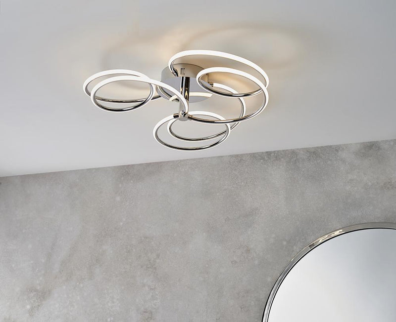 Load image into Gallery viewer, Endon Lighting 81886 Eterne 1lt Semi flush - 34088
