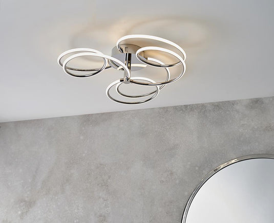 Endon Lighting 81886 Eterne 1lt Semi flush - 34088