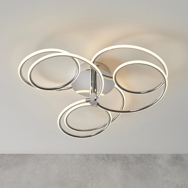 Load image into Gallery viewer, Endon Lighting 81886 Eterne 1lt Semi flush - 34088
