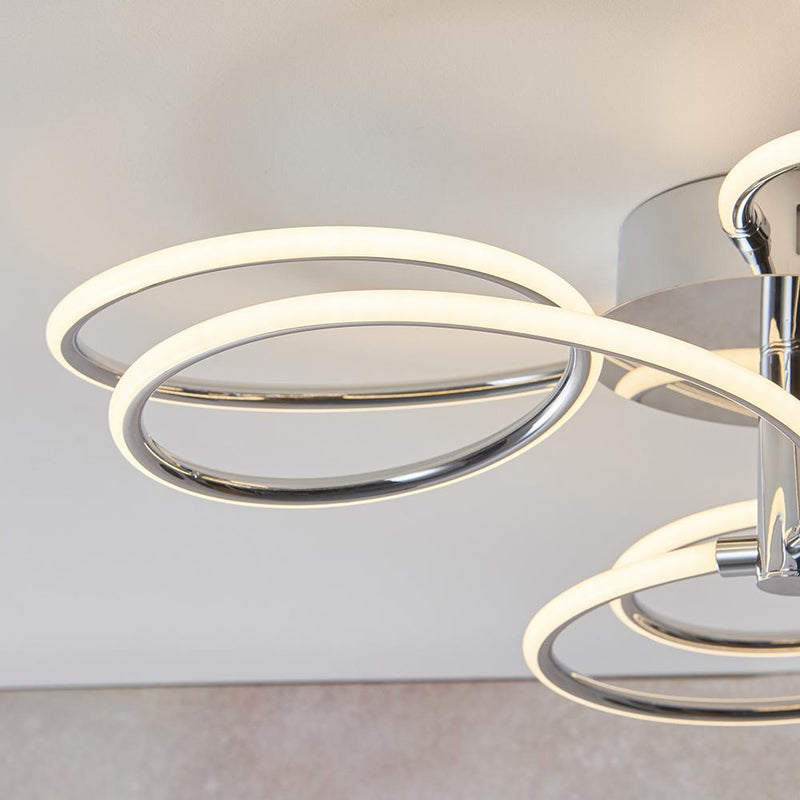 Load image into Gallery viewer, Endon Lighting 81886 Eterne 1lt Semi flush - 34088
