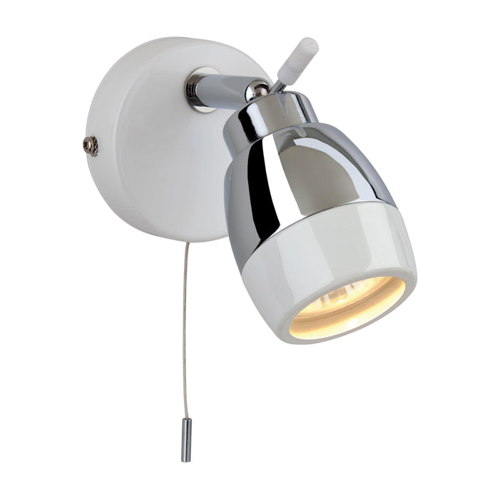 Firstlight 8201WH Marine 1 Light White Wall Spotlight (Switched)
