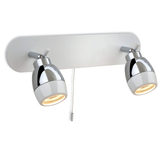 Firstlight 8202WH Marine 2 Light White Wall Spotlight (Switched)