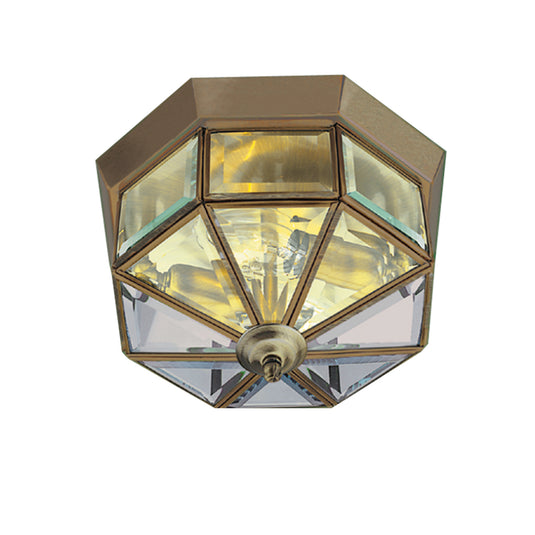 Searchlight 8235AB Pisa Iii Flush Ant/Brass C/Fitting 23Cm - 1595