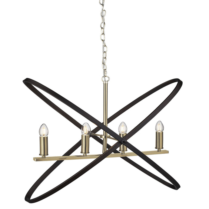 Searchlight 8244-4BZ Hoopla 4Lt Pendant, Bronze - 31543