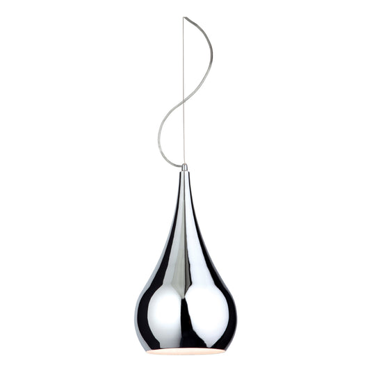 Firstlight 8307CH Jasmin 1 Light Polished Chrome Pendant Ceiling Light