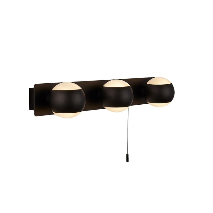Searchlight 83201-3BK Flare 3Lt Bathroom Wall Light - 31556
