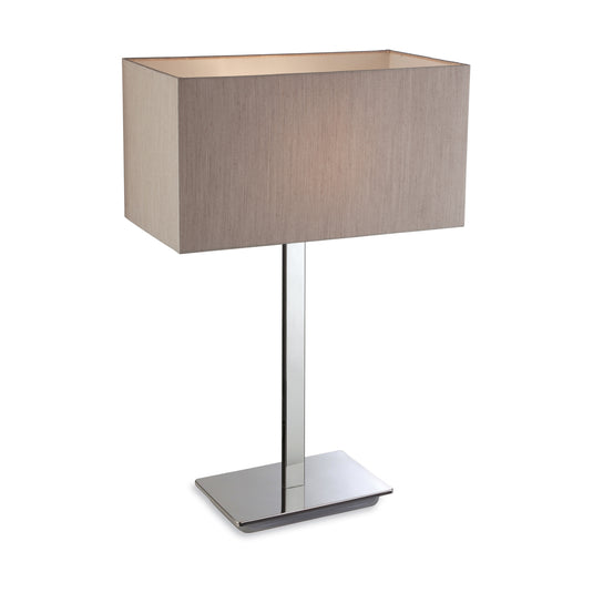 Firstlight 8329OY Prince 1 Light Polished Stainless Steel Table Lamp