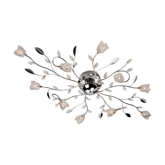 Firstlight 8362CH Cindy 10 Light Polished Chrome Semi Flush Ceiling Light