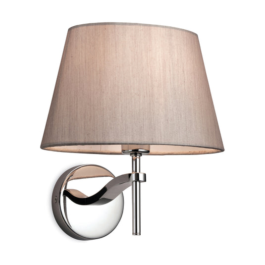 Firstlight 8369OY Princess 1 Light Polished Stainless Steel & Oyster Wall Light