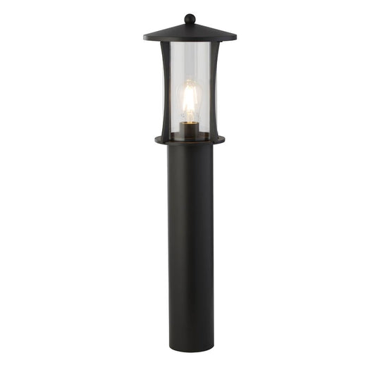 Searchlight 8478-730 Pagoda 1Lt Outdoor Post (730mm Height) - Black With Clear Glass - 31567