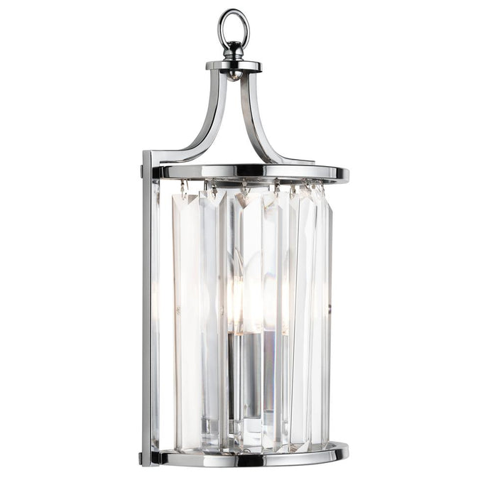 Searchlight 8571CC Victoria 1Lt Wall Light, Chrome With Crystal Glass - 31579