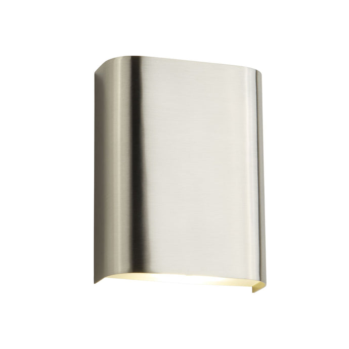 Searchlight 8582-2SS Match Box, LED Wall Light, Satin Silver With Frosted Glass - 31580