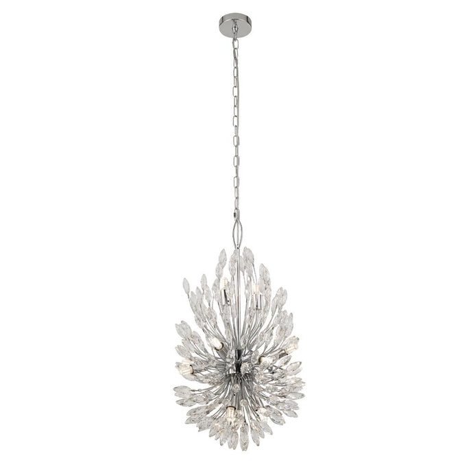 Searchlight 86012-14CC Peacock 14Lt Pendant With Crystal - 31581