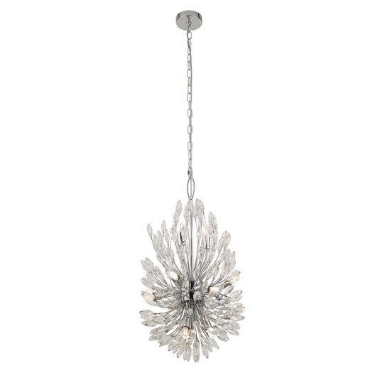 Searchlight 86012-14CC Peacock 14Lt Pendant With Crystal - 31581