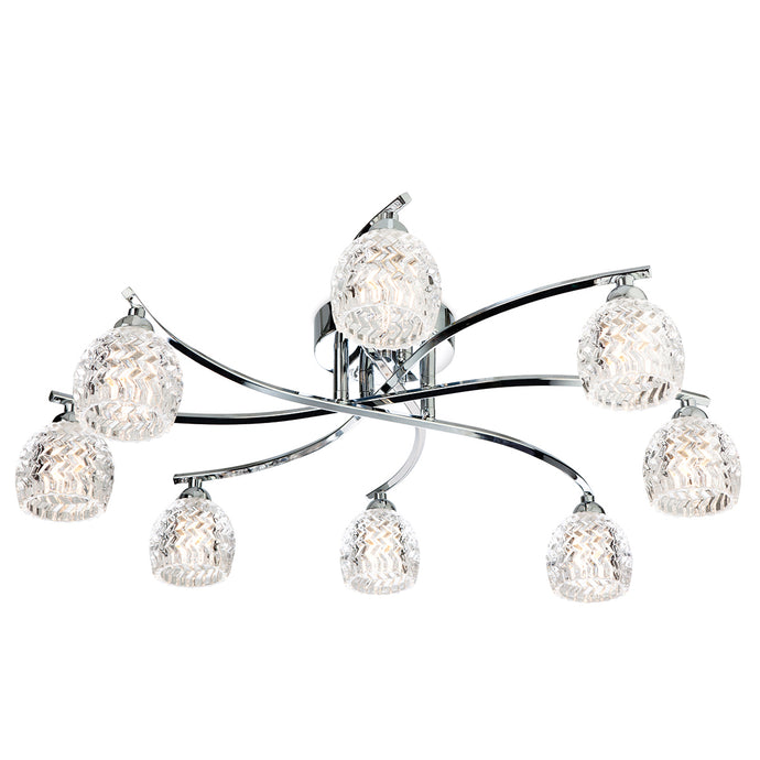 Firstlight 8616CH Maple 8 Light Polished Chrome Semi Flush Ceiling Light