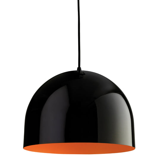 Firstlight 8624BKOR House 1 Light Black & Orange Pendant Ceiling Light