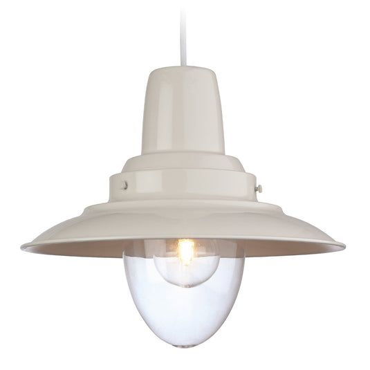 Firstlight 8645CR Fisherman 1 Light Cream Pendant Ceiling Light