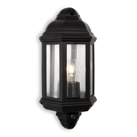 Firstlight 8656BK Park 1 Light Black Wall Light With PIR