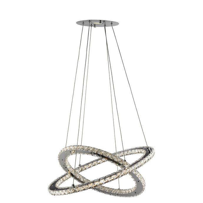 Searchlight 8757-168CC Clover - LED Ceiling (2 X Rings), Chrome, Clear Crystal Glass - 21046