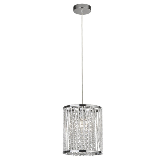 Searchlight 8831CC Elise 1Lt Pendant, Chrome, Crystal Drops - 31609