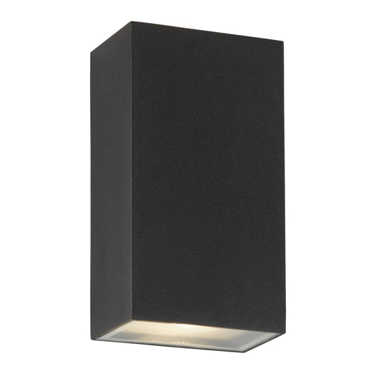 Searchlight 8852BK Stirling LED Outdoor Up/Down  Rectangle Wall Bracket, Black - 31612