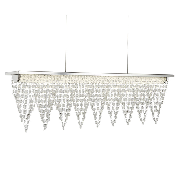 Searchlight 8857CC Drape (Dim) LED Ceiling Bar (65Cm Length), Chrome, Crystal Waterfa - 31614
