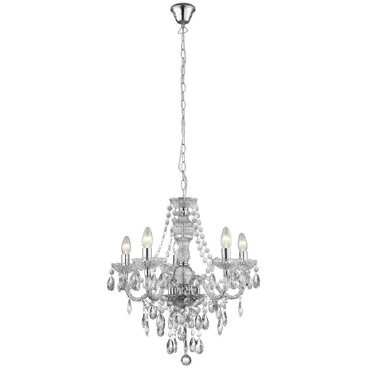 Searchlight 8885-5CI Marie Therese - 5Lt Ceiling, Clear Acrylic - 31615