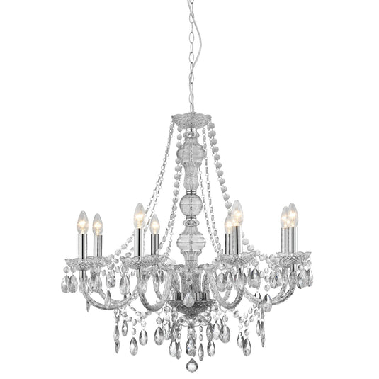 Searchlight 8888-8CI Marie Therese - 8Lt Ceiling, Clear Acrylic - 31616