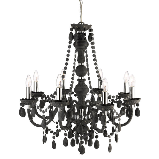 Searchlight 8888-8GY Marie Therese - 8Lt Ceiling, Charcoal Grey Acrylic - 31617