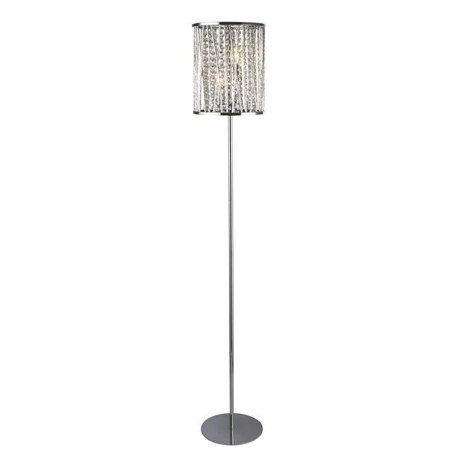 Searchlight 8932CC Elise 2Lt Floor Lamp, Chrome, Crystal Drops - 31622
