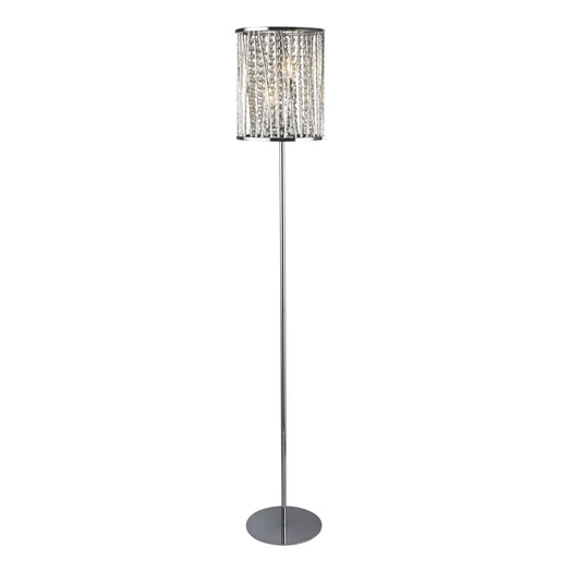 Searchlight 8932CC Elise 2Lt Floor Lamp, Chrome, Crystal Drops - 31622