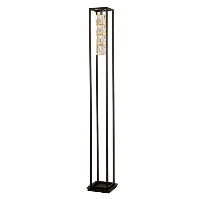 Searchlight 89563BK Elevator 1Lt Floor Lamp - With Matt Black Frame. - 31625