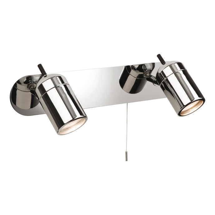 Firstlight 9060CH Atlantic 2 Light Polished Chrome Wall Spotlight (Switched)