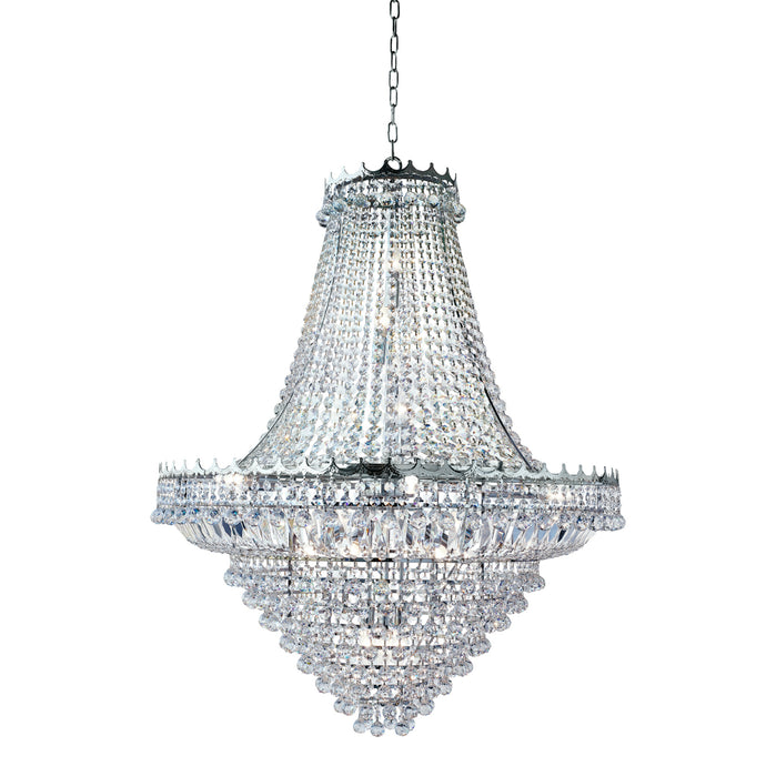 Searchlight 9112-102CC Versailles -  19Lt (Dia 1022Cm) Clear Crystal Chandelier, Chrome Frame - 31635