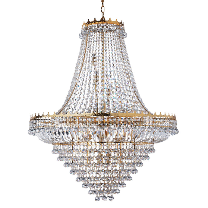 Searchlight 9112-102GO Versailles -  19Lt (Dia 102Cm) Clear Crystal Chandelier, Gold Frame - 31636