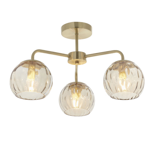 Endon Lighting 91968 Dimple 3lt Semi flush - 26570