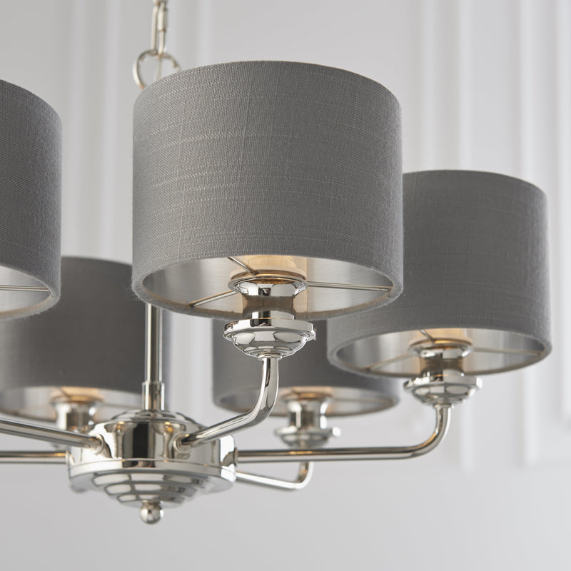 Load image into Gallery viewer, Endon Lighting 94381 Highclere 6lt Pendant - 34287
