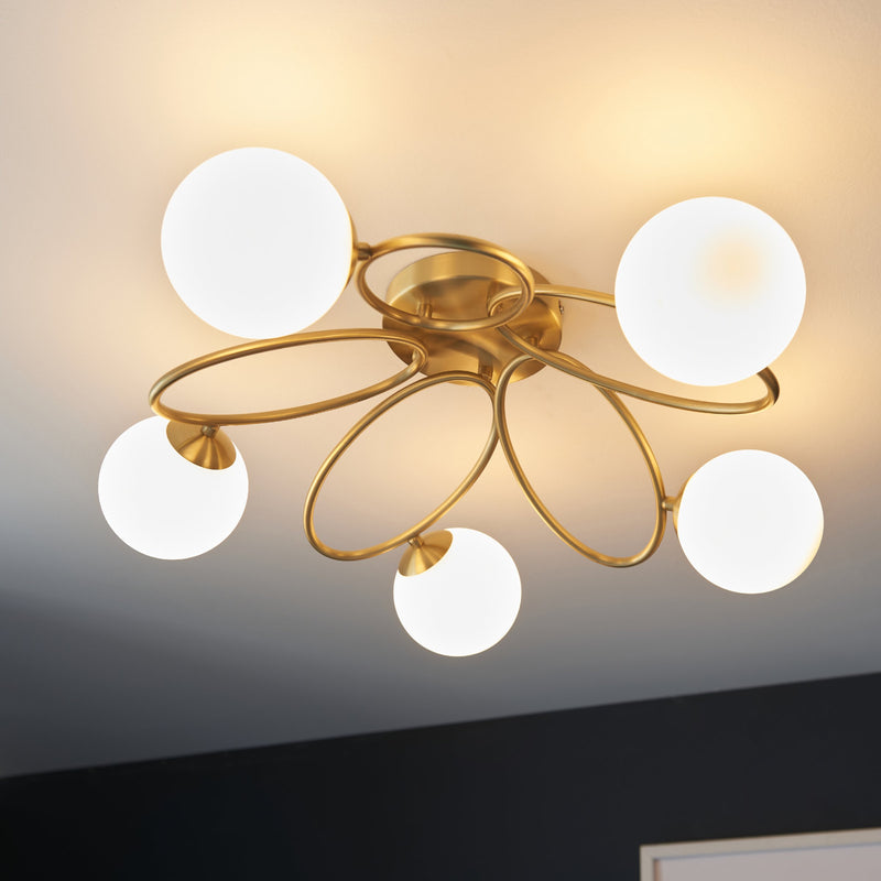 Load image into Gallery viewer, Endon Lighting 95291 Ellipse 5lt Semi flush - 34324
