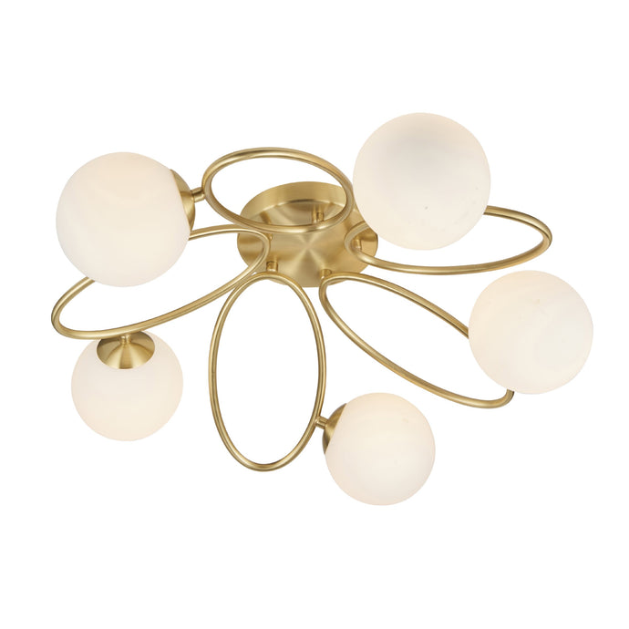 Endon Lighting 95291 Ellipse 5lt Semi flush - 34324