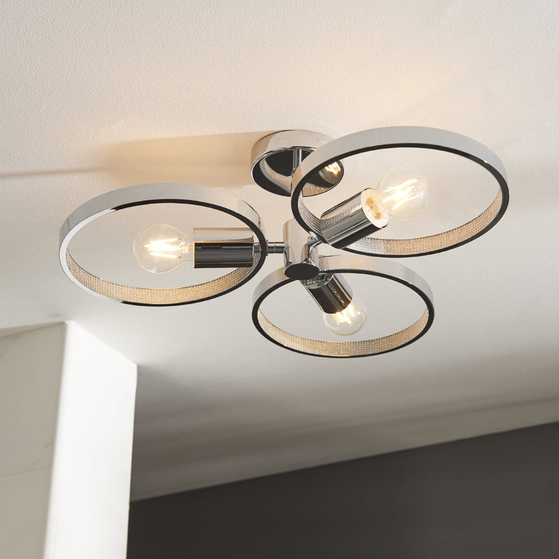 Load image into Gallery viewer, Endon Lighting 96001 Merola 3lt Semi flush - 34379
