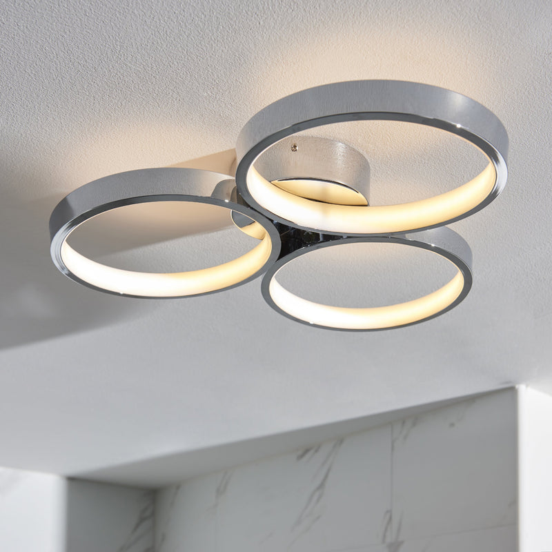 Load image into Gallery viewer, Endon Lighting 96473 Radius 3lt Semi flush - 34403
